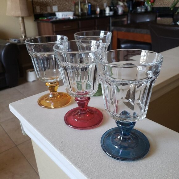 Glassware dessert ice cream set of 4 colorful base mug - Picture 10 of 16